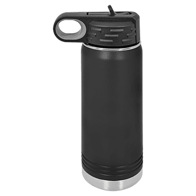 Personalized Polar Camel 20 oz. Black Water Bottle