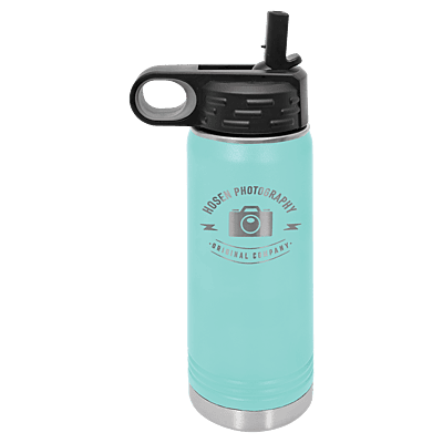 Personalized Polar Camel 20 oz. Teal Water Bottle