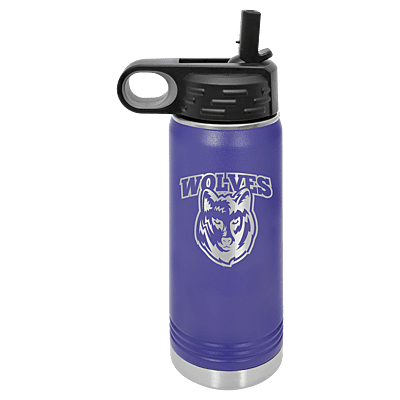 Personalized Polar Camel 20 oz. Purple Water Bottle