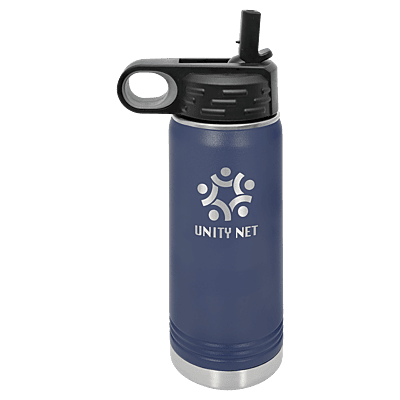 Personalized Polar Camel 20 oz. Navy Blue Water Bottle
