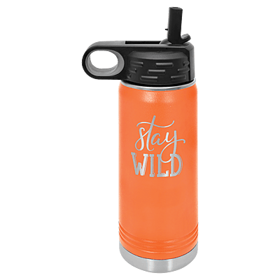 Personalized Polar Camel 20 oz. Orange Water Bottle