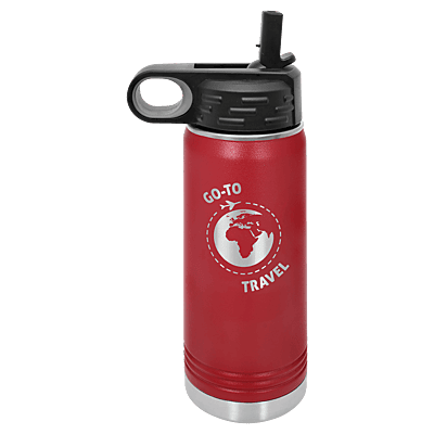 Personalized Polar Camel 20 oz. Maroon Water Bottle