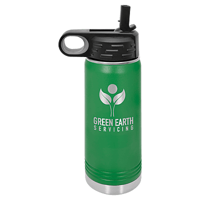 Personalized Polar Camel 20 oz. Green Water Bottle