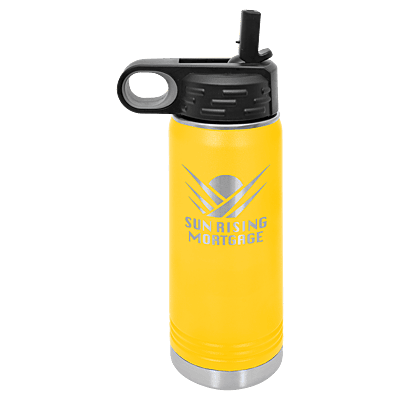 Personalized Polar Camel 20 oz. Yellow Water Bottle