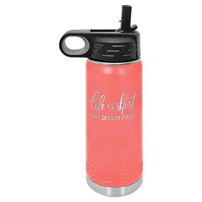 Personalized Polar Camel 20 oz. Coral Water Bottle
