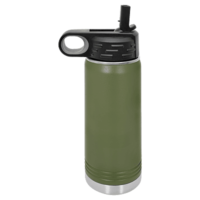 Personalized Polar Camel 20 oz. Olive Green Water Bottle