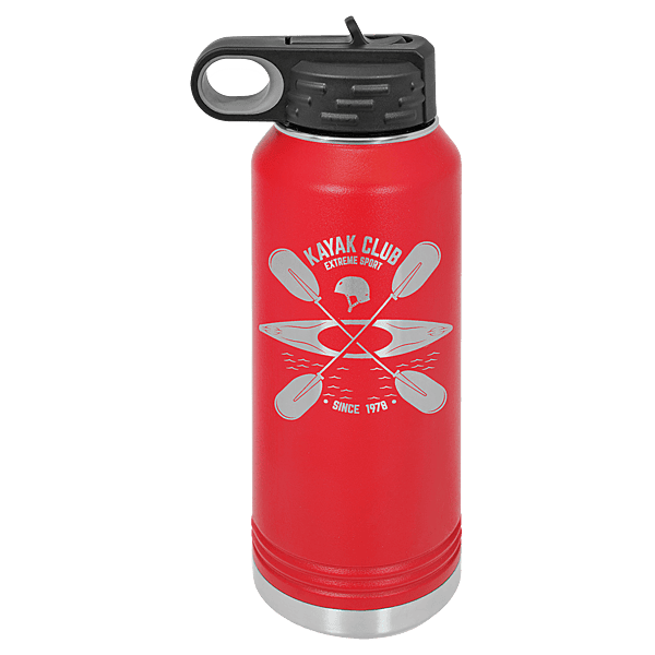 Personalized Polar Camel 32 oz. Red Water Bottle