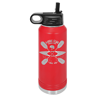 Personalized Polar Camel 32 oz. Red Water Bottle