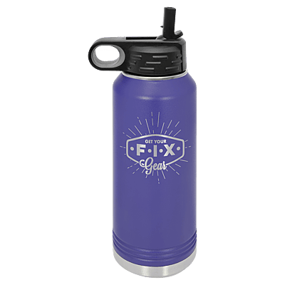 Personalized Polar Camel 32 oz. Purple Water Bottle