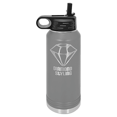 Personalized Polar Camel 32 oz. Dark Gray Water Bottle