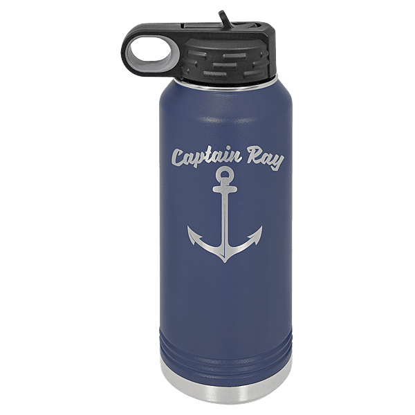 Polar Camel 32 oz. Navy Blue Stainless Steel Water Bottle