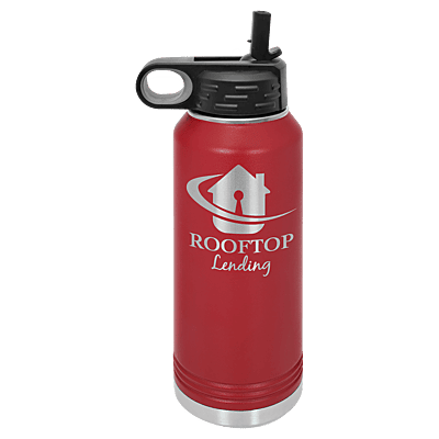 Personalized Polar Camel 32 oz. Maroon Water Bottle