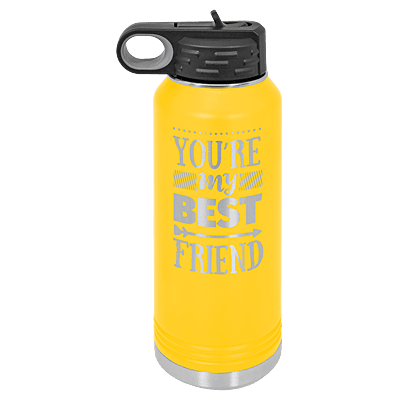 Personalized Polar Camel 32 oz. Yellow Water Bottle