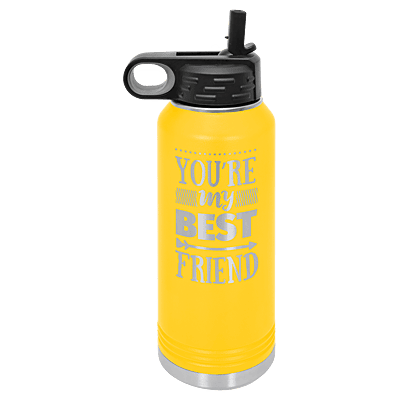Personalized Polar Camel 32 oz. Yellow Water Bottle