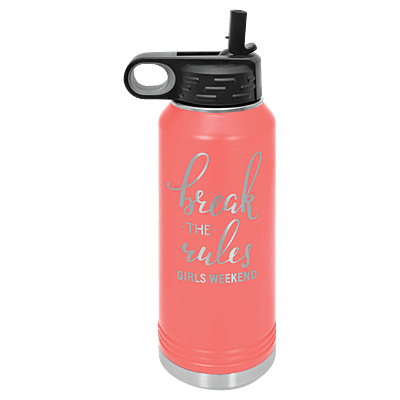 Personalized Polar Camel 32 oz. Coral Water Bottle