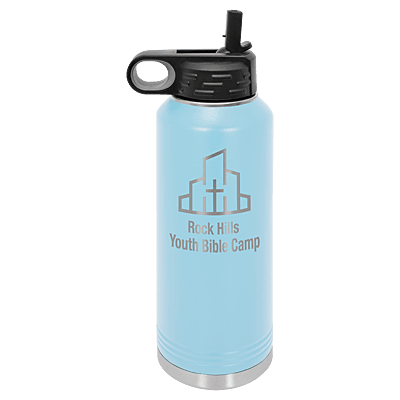 Personalized Polar Camel 40 oz. Light Blue Water Bottle