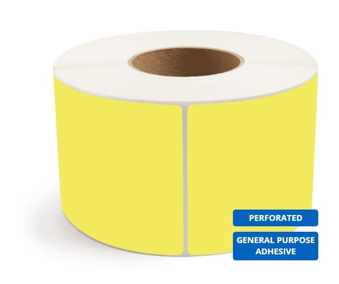 4" x 6" (Multiple Colors Choices)- Thermal Transfer Labels (Requires Ribbon) - 3" Core