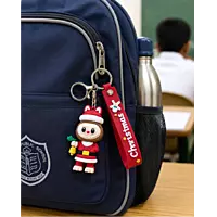 Labubu Christmas Santa Claus Silicone Keychain