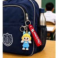 Labubu Christmas Santa Claus Silicone Keychain