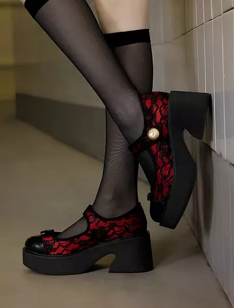 Laced Platform Thick Heel NEW