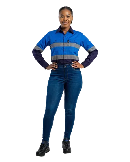 Hi-Viz Vented Workshirt Ladies