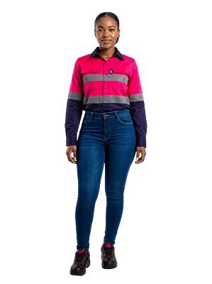 Hi-Viz Vented Workshirt Ladies