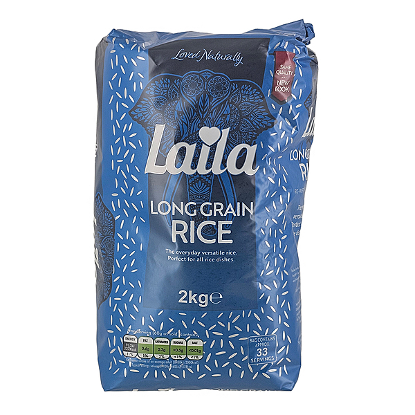 26602 Laila Long Grain Rice 2kg X 6