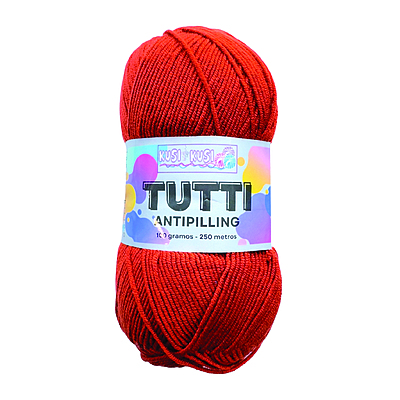 Lana Acrílica Tutti Col 457 Ladrillo Paquete X 5 ovillos X 100 gramos