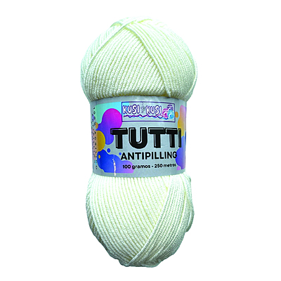 Lana Acrílica Tutti Col 462 Crudo Paquete X 5 ovillos X 100 gramos