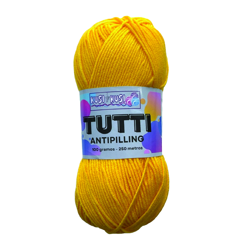 Lana Acrílica Tutti Col 404 Amarillo Paquete X 5 ovillos X 100 gramos Lana Acrílica Tutti Col 404 Amarillo Paquete X 5 ovillos X 100 gramos