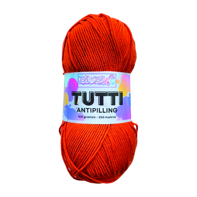 Lana Acrílica Tutti Col 440 Naranja Paquete X 5 ovillos X 100 gramos Lana Acrílica Tutti Col 440 Naranja Paquete X 5 ovillos X 100 gramos