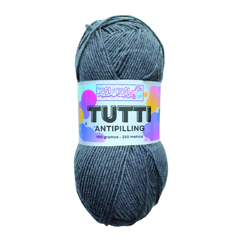 Lana Acrílica Tutti Col 450 Gris Oscuro Paquete X 5 ovillos X 100 gramos Lana Acrílica Tutti Col 450 Gris Oscuro Paquete X 5 ovillos X 100 gramos