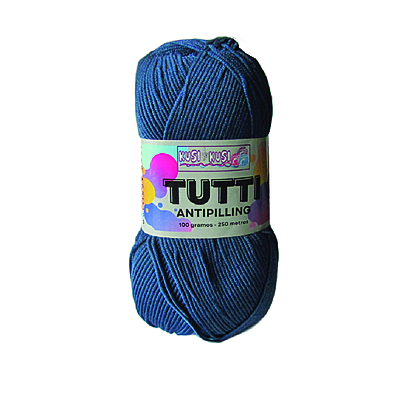 Lana Acrílica Tutti Col 460 Azul Navy Paquete X 5 ovillos X 100 gramos