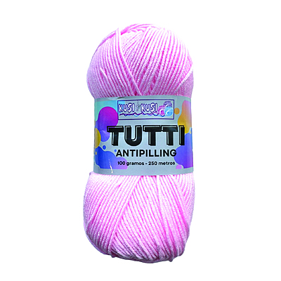 Lana Acrílica Tutti Col 465 Rosado Claro Paquete X 5 ovillos X 100 gramos