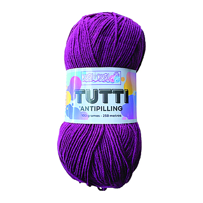 Lana Acrílica Tutti Col 498 Berenjena Paquete X 5 Ovillos X 100 Gramos
