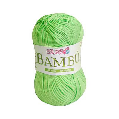 Lana Bambu Col 915 Verde Limon Paquete X 6 Ovillos X 50Gramos