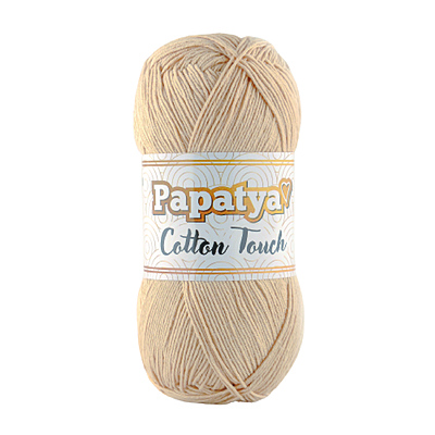 Lana Cotton Touch Col 0120 Beige Paquete X 10 ovillos X 50 Gramos