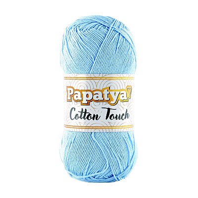 Lana Cotton Touch Col 0420 Azul Bebe Paquete X 10 ovillos X 50Gramos