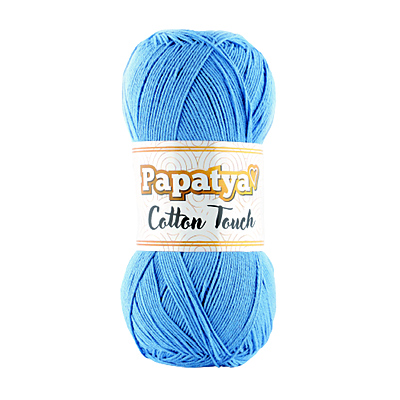 Lana Cotton Touch Col 0440 Azul Medio Paquete X 10 ovillos X 50Gramos