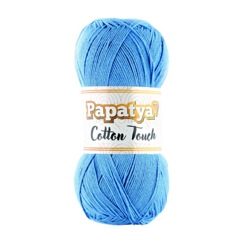 Lana Cotton Touch Col 0440 Azul Medio Paquete X 10 ovillos X 50Gramos Lana Cotton Touch Col 0440 Azul Medio Paquete X 10 ovillos X 50Gramos