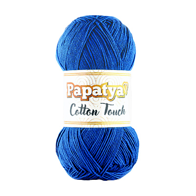 Lana Cotton Touch Col 0480 Azul Oscuro Paquete X 10 ovillos X 50Gramos