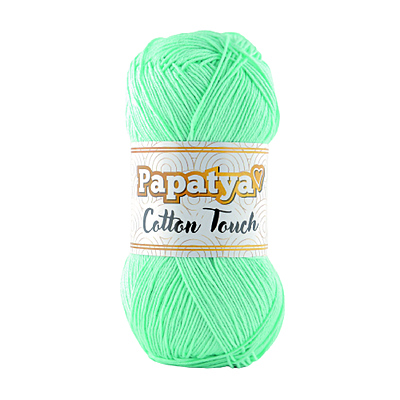 Lana Cotton Touch Col 0630 Verde Menta Paquete X 10 ovillos X 50Gramos
