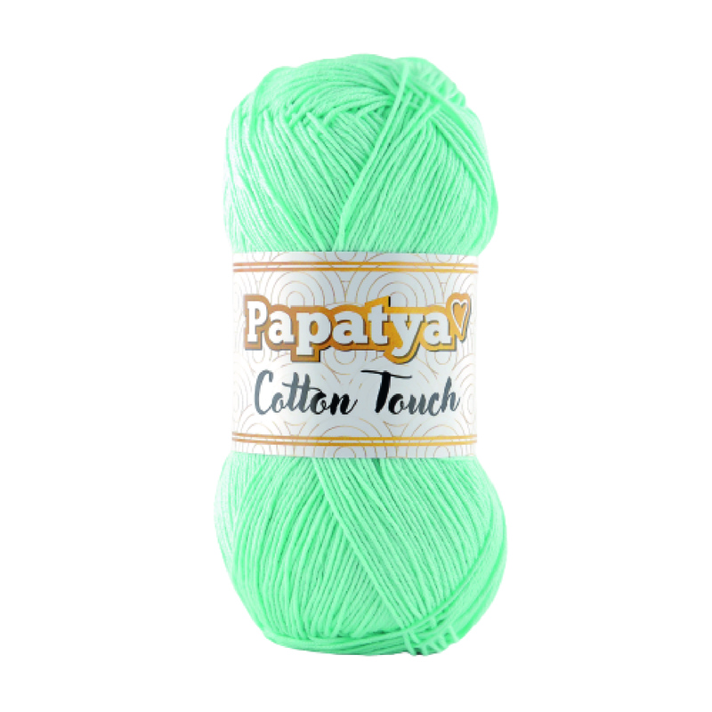 Lana Cotton Touch Col 0630 Verde Menta Paquete X 10 ovillos X 50Gramos Lana Cotton Touch Col 0630 Verde Menta Paquete X 10 ovillos X 50Gramos