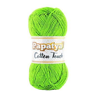 Lana Cotton Touch Col 0750 Verde Limón Paquete X 10  ovillos X 50Gramos