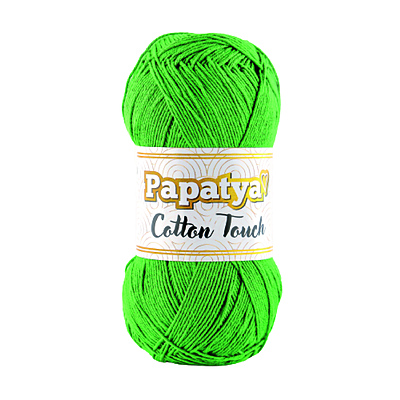 Lana Cotton Touch Col 0770 Verde Navidad Paquete X 10 ovillos X 50Gramos