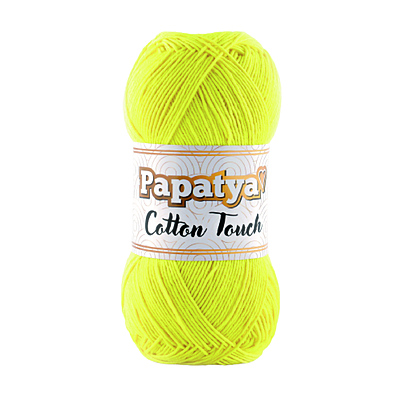 Lana Cotton Touch Col 0850 Amarillo Claro Paquete X 10 ovillos X 50Gramos