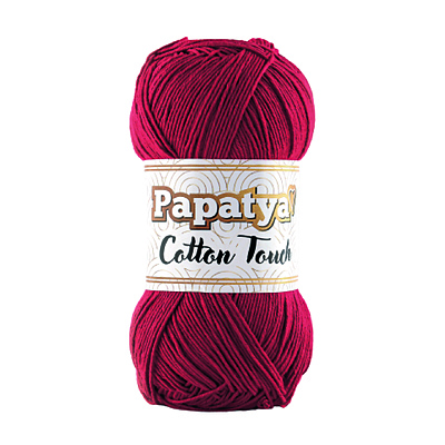 Lana Cotton Touch Col 1030 Rojo Paquete X 10 ovillos X 50Gramos