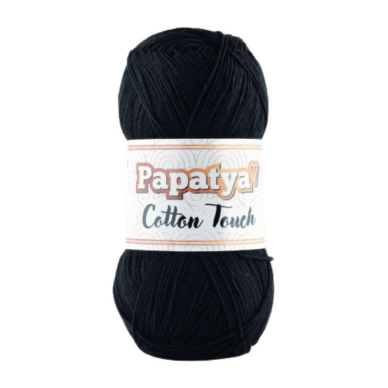 Lana Cotton Touch Col 1190 Negro Paquete X 10 ovillos X 50Gramos Lana Cotton Touch Col 1190 Negro Paquete X 10 ovillos X 50Gramos