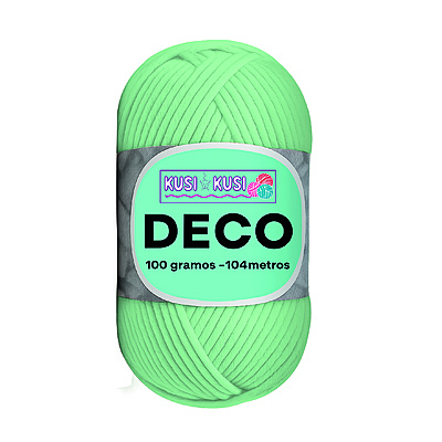 Lana Algodon Deco Col29 Verde Menta Paquete X 5 Ovillos X 100 Gramos