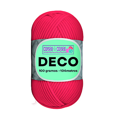 Lana Algodon Deco Col09 Roja  Paquete X 5 Ovillos X 100 Gramos